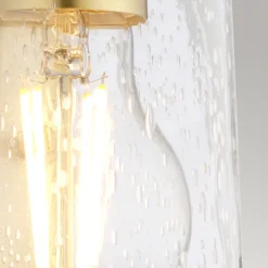 Wandleuchten|Badezimmer Lampe*Elstead Badlampe Metall Glas E27 IP44 24,4 cm hoch SAIDA