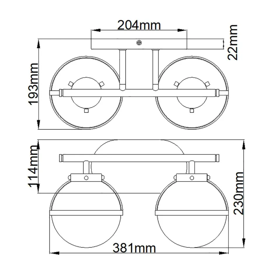 Wandleuchten|Badezimmer Lampe*Elstead Badlampe Spiegel Metall Glas B: 38,1 cm IP44 in Messing Antik