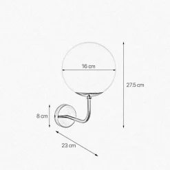 Wandleuchten|Badezimmer Lampe*Giovanni Battista Badlampe Wand in Bronze hell Weiß E14 Messing Glas