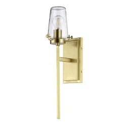 Elstead Badlampe Wand in Messing Jugendstil E27 IP44 GAMBAR< Wandleuchten|Glaslampen