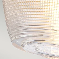 Elstead Badleuchte Decke IP44 in Messing Klar klein Metall Glas< Deckenleuchten|Badezimmer Lampe