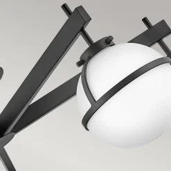 Elstead Badleuchte Decke Schwarz Weiß IP44 81,3 cm breit Metall Glas< Deckenleuchten|Badezimmer Lampe