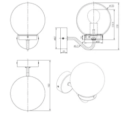 Easylight Badleuchte Togo in Silber< Glaslampen|Bauhaus Lampen