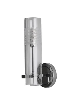 Wandleuchten|Wohnzimmerlampen*Searchlight Badleuchte Wand IP44 H: 28,5 cm Chrom Klar G9