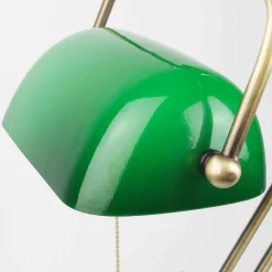 Schreibtischlampen|Glaslampen*Giovanni Battista Banker Tischlampe aus Echt-Messing in Bronze