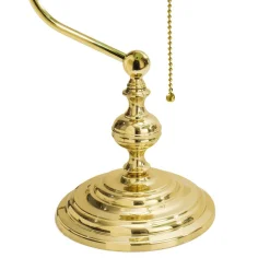 Giovanni Battista Bankerlampe 39 cm E27 Messing Glas Zugschalter Grün< Glaslampen|Messinglampen