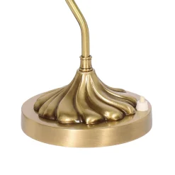 Giovanni Battista Bankerlampe in Bronze hell Grün E27 29 cm Glas Messing< Tischlampen|Bürolampen