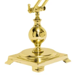 Tischlampen|Badezimmer Lampe*Giovanni Battista Bankerlampe Messing poliert E14 H: 43 cm Jugendstil