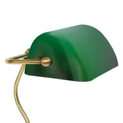 Giovanni Battista Bankerleuchte Gün Bronze H: 30 cm aus Messing Glas E27< Tischlampen|Bürolampen