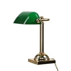 Bürolampen|Lampen Aus Aller Welt*Giovanni Battista Bankerleuchte Gold 24K aus Echt-Messing Premium