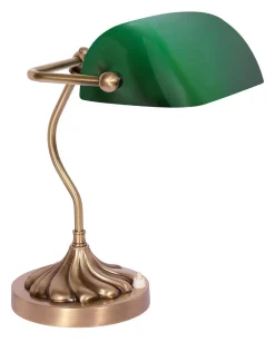 Giovanni Battista Bankerleuchte Messing massiv Glas Schreibtisch MINISTERO< Tischlampen|Bürolampen