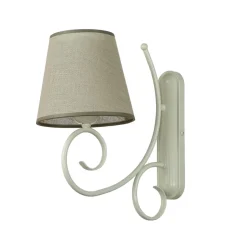 Lamkur Beige Wandlampe Stoff Landhaus ABUELA Leuchte< Wandleuchten|Rustikale Lampen