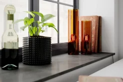 By Rydéns Beistelllampe Rauchglas Metall E27 30 cm hoch in Cognac< Wohnzimmerlampen|Metall Lampen