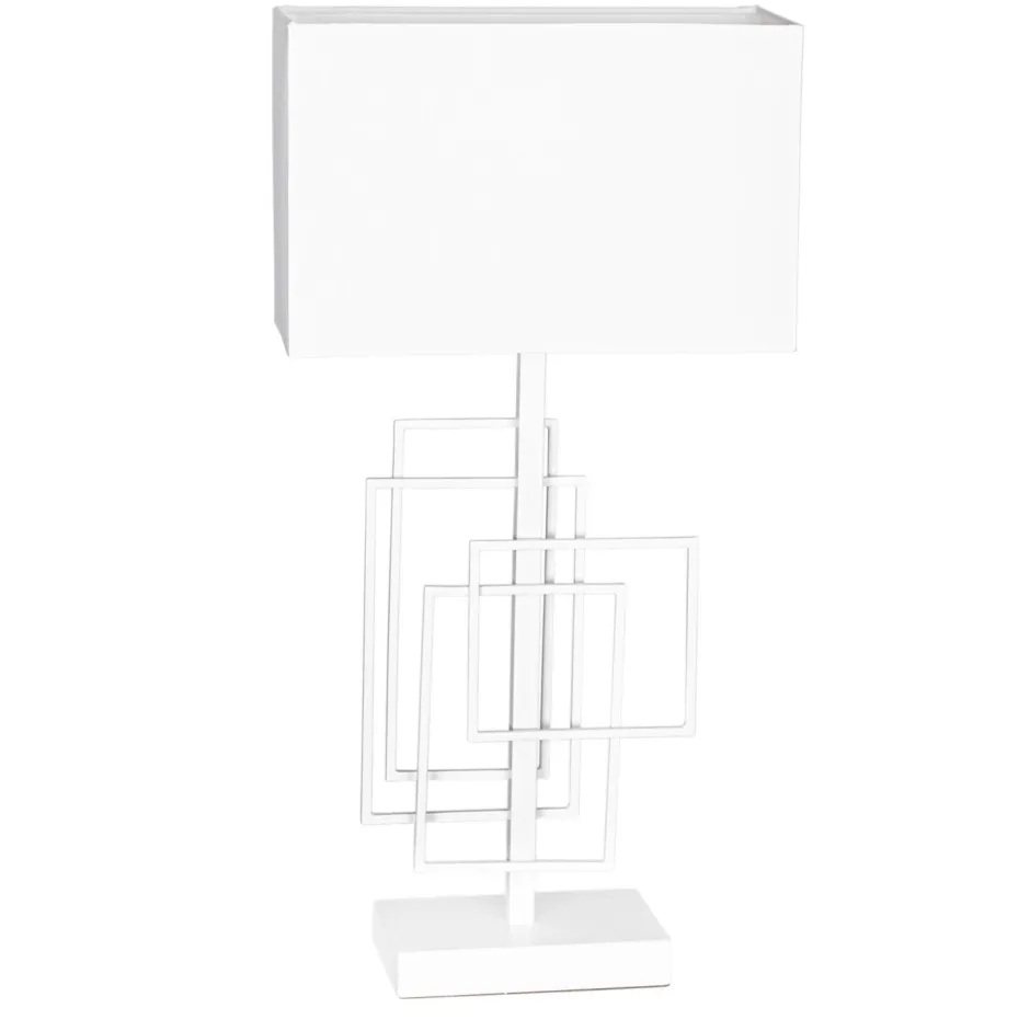 Wohnzimmerlampen|Schlafzimmer Lampen*By Rydéns Beistelllampe Weiß 52 cm Stoff Metall E27 Kabelschalter