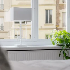 Wohnzimmerlampen|Schlafzimmer Lampen*By Rydéns Beistelllampe Weiß 52 cm Stoff Metall E27 Kabelschalter