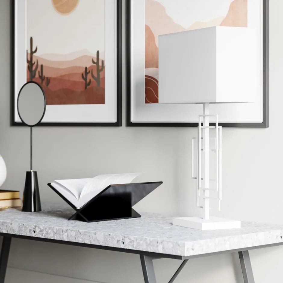 Wohnzimmerlampen|Schlafzimmer Lampen*By Rydéns Beistelllampe Weiß 52 cm Stoff Metall E27 Kabelschalter