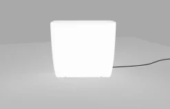 Nowodvorski Beleuchteter LED Blumentopf eckig schmal< Moderne Lampen|Dekolampen Außen