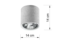 Küchenlampen|Moderne Lampen*Sollux Beton Deckenlampe ADRIANA Ø14cm GU10 kompakt klein