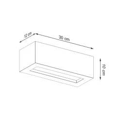 Sollux Beton Wandleuchte Up Down 30 cm eckig E27 Grau< Betonlampen|Küchenlampen