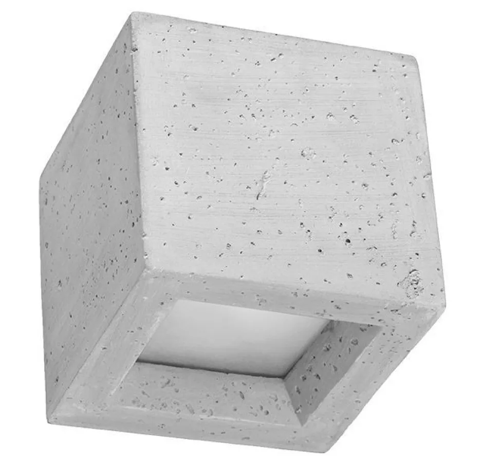 Sollux Betonlampe Wand eckig H: 12 cm klein Up Down indirekt< Wandleuchten|Flurlampen
