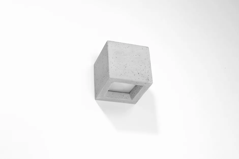 Sollux Betonlampe Wand eckig H: 12 cm klein Up Down indirekt< Wandleuchten|Flurlampen