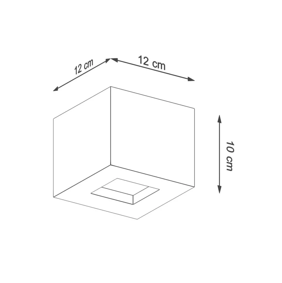 Sollux Betonlampe Wand eckig H: 12 cm klein Up Down indirekt< Wandleuchten|Flurlampen