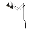 Wandleuchten|Badezimmer Lampe*ALDEX Bewegliche Wandlampe Schwarz Metall T:90 cm 2-flammig