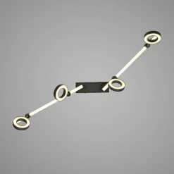 Just Light Beweglicher LED Deckenspot Schwarz RGB 114,5 cm dimmbar< Flurlampen|Bürolampen