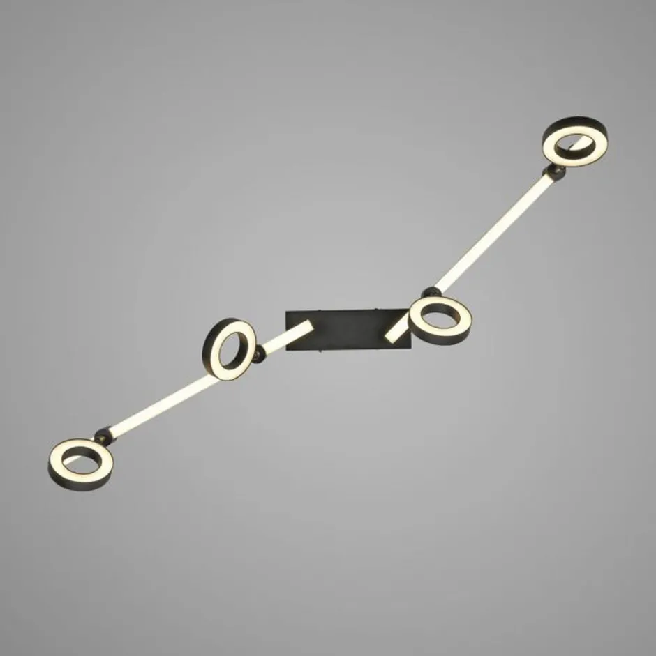 Just Light Beweglicher LED Deckenspot Schwarz RGB 114,5 cm dimmbar< Flurlampen|Bürolampen