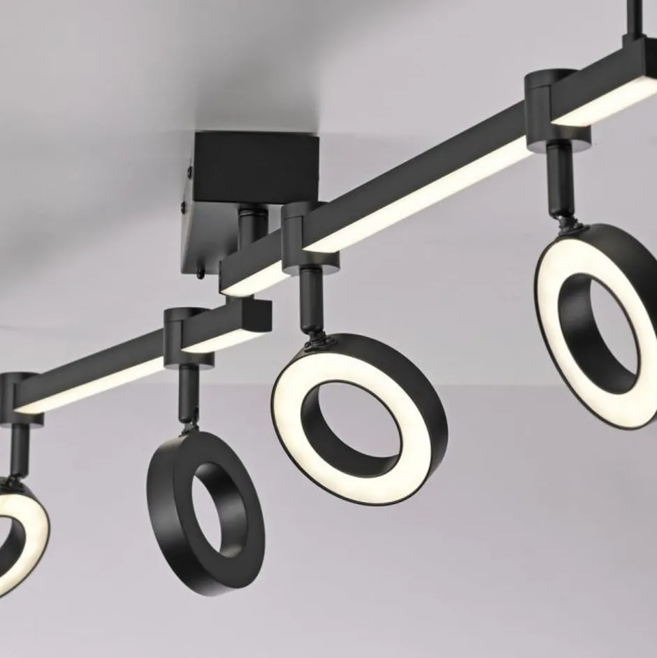 Just Light Beweglicher LED Deckenspot Schwarz RGB 114,5 cm dimmbar< Flurlampen|Bürolampen