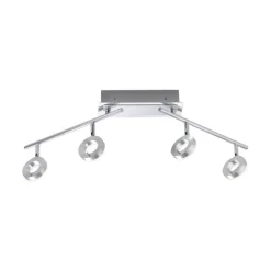 Paul Neuhaus Beweglicher LED Deckenstrahler in Aluminium IP44 94 cm< Flurlampen|Bürolampen