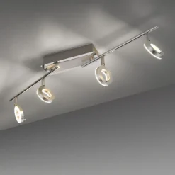 Paul Neuhaus Beweglicher LED Deckenstrahler in Aluminium IP44 94 cm< Flurlampen|Bürolampen