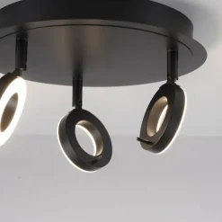 Paul Neuhaus Beweglicher LED Deckenstrahler Anthrazit IP44 Ø33,5 cm< Flurlampen|Bürolampen