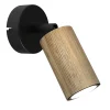 Luminex Beweglicher Wandspot Holz Metall GU10 in Schwarz Natur< Spots|Flurlampen