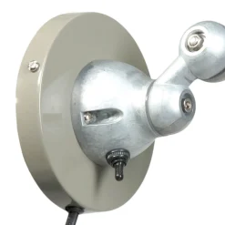 Spots|Wandleuchten*Steinhauer Beweglicher Wandspot mit Stecker in Grün Silber T:29 cm