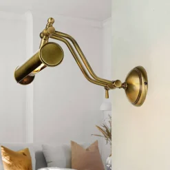 Giovanni Battista Bilderleuchte Bronze Hell aus Echt-Messing 30cm< Wandleuchten|Lampen Aus Aller Welt