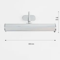 Giovanni Battista Bilderleuchte Chrom 30cm Echt-Messing< Wandleuchten|Lampen Aus Aller Welt