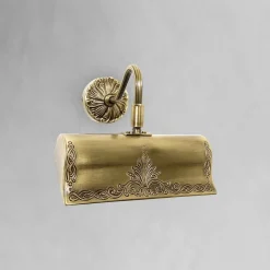 Giovanni Battista Bilderleuchte Jugendstil B: 19,5 cm in Bronze E14 Messing< Wandleuchten|Badezimmer Lampe