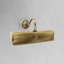 Wandleuchten|Badezimmer Lampe*Giovanni Battista Bilderleuchte Messing B: 31 cm schwenkbar in Bronze E14