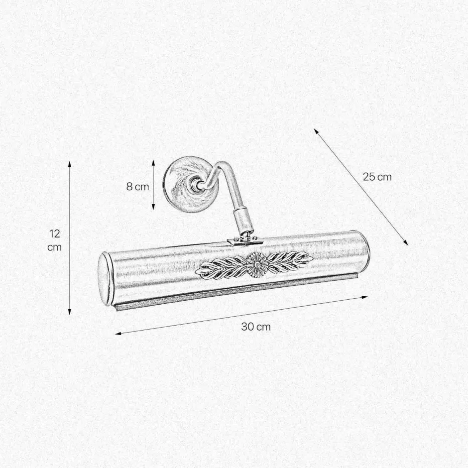 Giovanni Battista Bilderleuchte Messing B: 30 cm schwenkbar in Bronze E14< Messinglampen|Lampen Aus Aller Welt