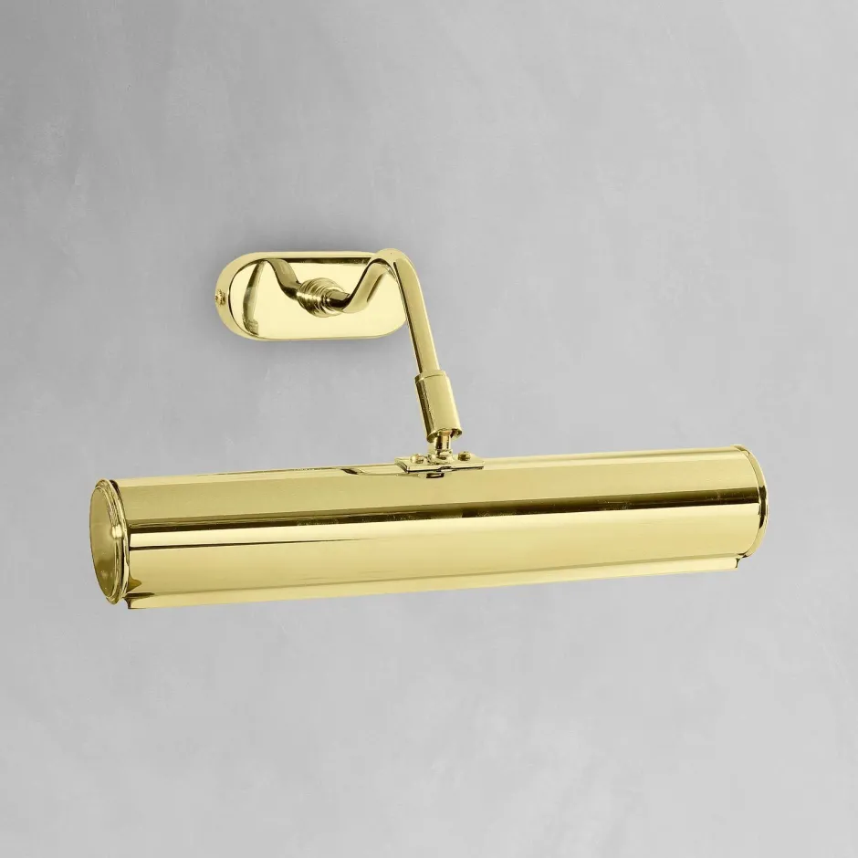 Wohnzimmerlampen|Messinglampen*Giovanni Battista Bilderleuchte Messing B: 30 cm schwenkbar Jugendstil E14