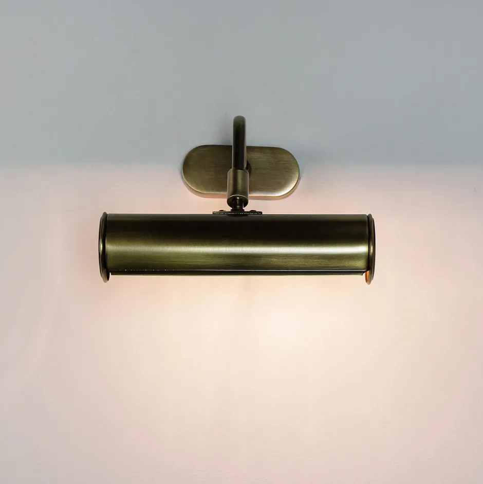 Metall Lampen|Messinglampen*Giovanni Battista Bilderleuchte Messing Bronziert 20cm Verstellbar