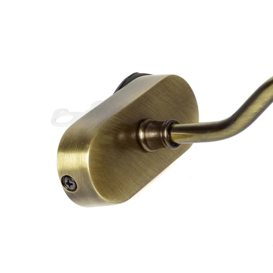 Metall Lampen|Messinglampen*Giovanni Battista Bilderleuchte Messing Bronziert 20cm Verstellbar