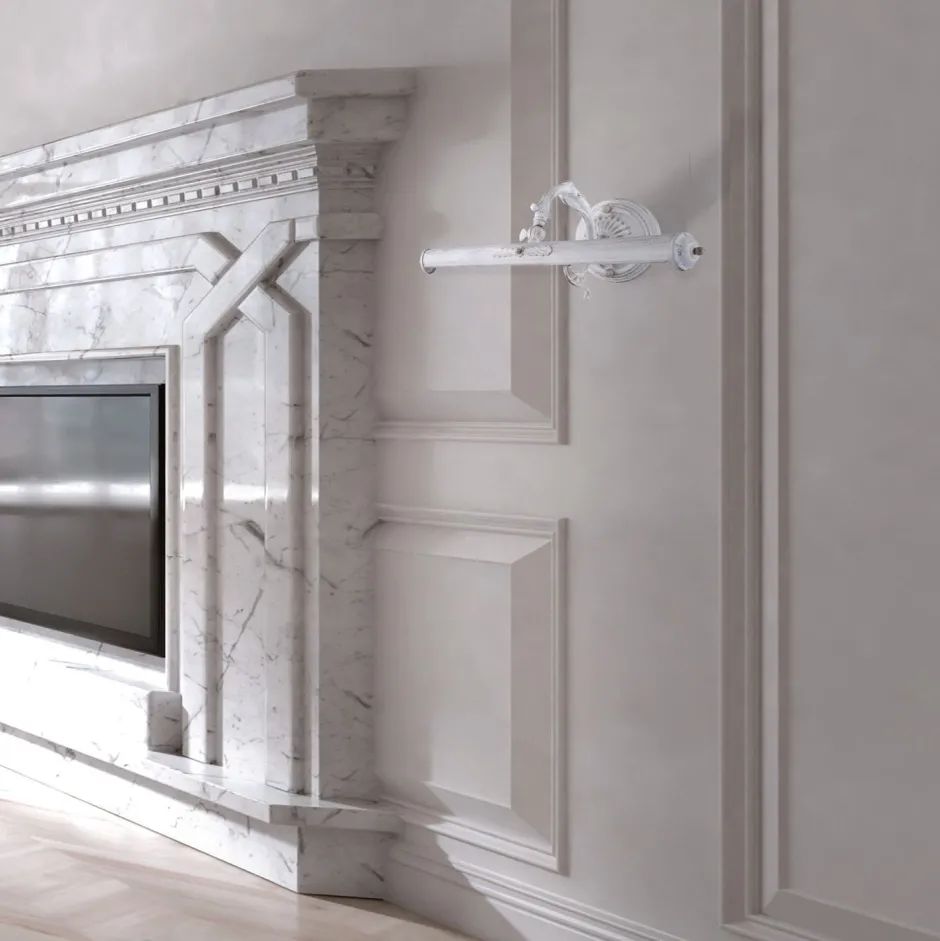 Maytoni Bilderleuchte Metall verstellbar 44,5 cm breit Weiß E14< Wandleuchten|Jugendstil Lampen