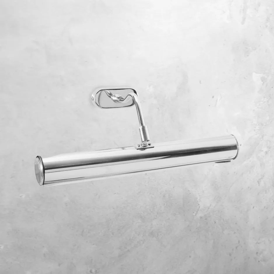 Wandleuchten|Badezimmer Lampe*Giovanni Battista Bilderleuchte schwenkbar B: 40 cm Messing E14 in Silber