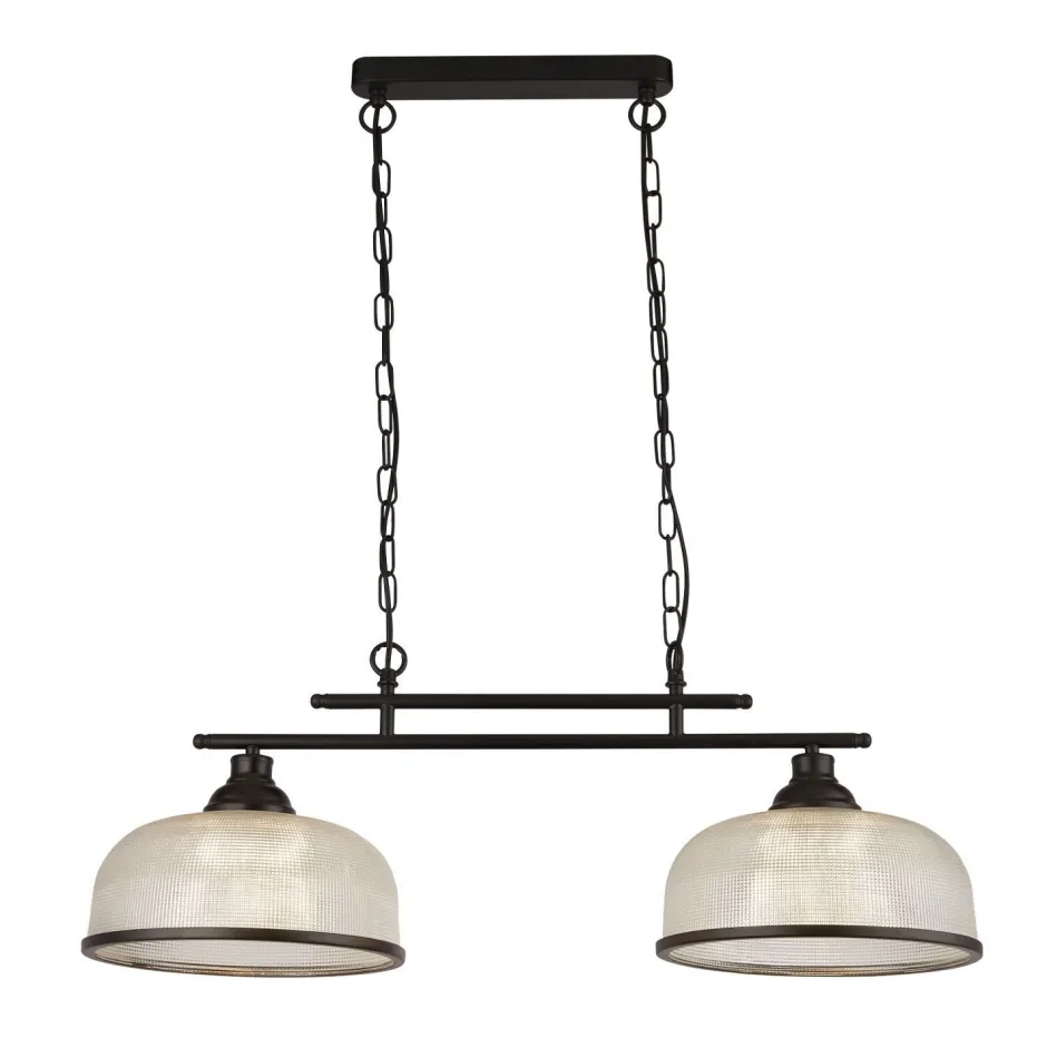 Searchlight Billardleuchte Esstisch B: 75 cm E27 verstellbar Schwarz< Hängelampen|Wohnzimmerlampen