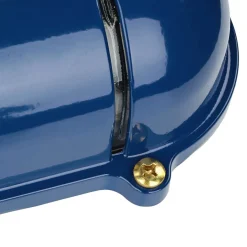 Rustikale Lampen|Metall Lampen*Lido Blaue Außen Wandlampe aus Echt-Messing SKIATHOS