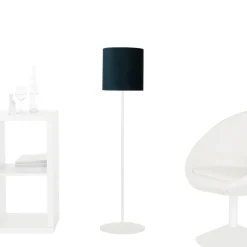 Lampenschirme*Nowodvorski Blauer Lampenschirm für Stehlampen Stoff Zylinder