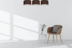 Belis Blendarme Deckenlampe Stoff Schwarz Braun E27 L:100 cm< Bürolampen|Wohnzimmerlampen