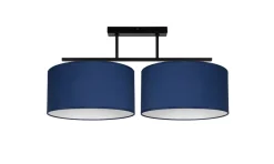 Belis Blendarme Deckenlampe Stoff Schwarz Blau Weiß E27 70 cm< Bürolampen|Wohnzimmerlampen
